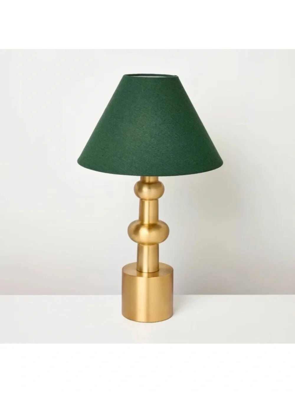 Hearth & Hand Vintage Style Brass Base & Dark Green Empire Shade 23